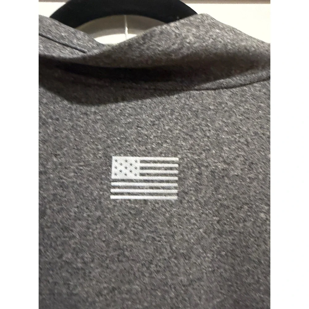 Rare Polo‎ Ralph Lauren Performance Gray Team USA Long Sleeve 1/4 Zip Mens XL